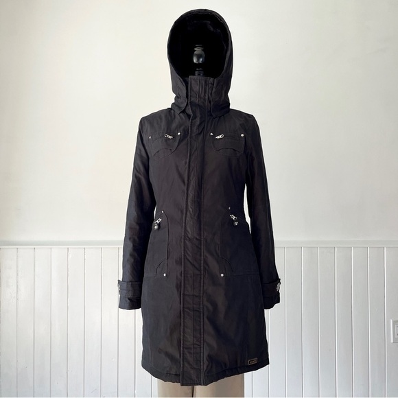 Aritzia TNA Blk Verbier Hooded Parka Coat Size S - Picture 4 of 16